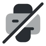 Printer Slash SVG Icon
